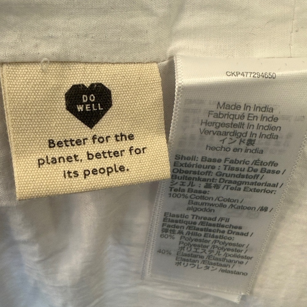 Madewell White Striped Women’s Crop top Size 12 - Picture 6 of 6